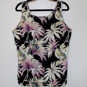 Vintage Tommy Bahama Stretch Floral Tank Top – Size L (Cut Tag, Fits Like Large